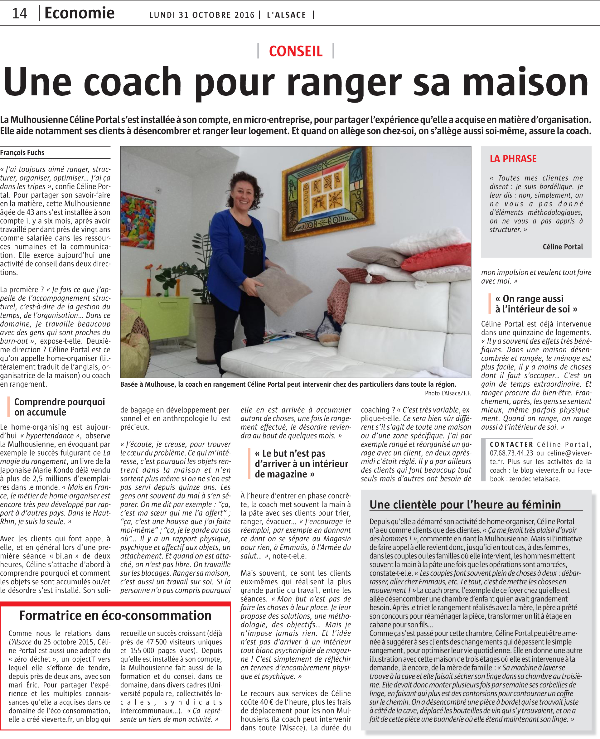 journal Alsace home organising coach rangement